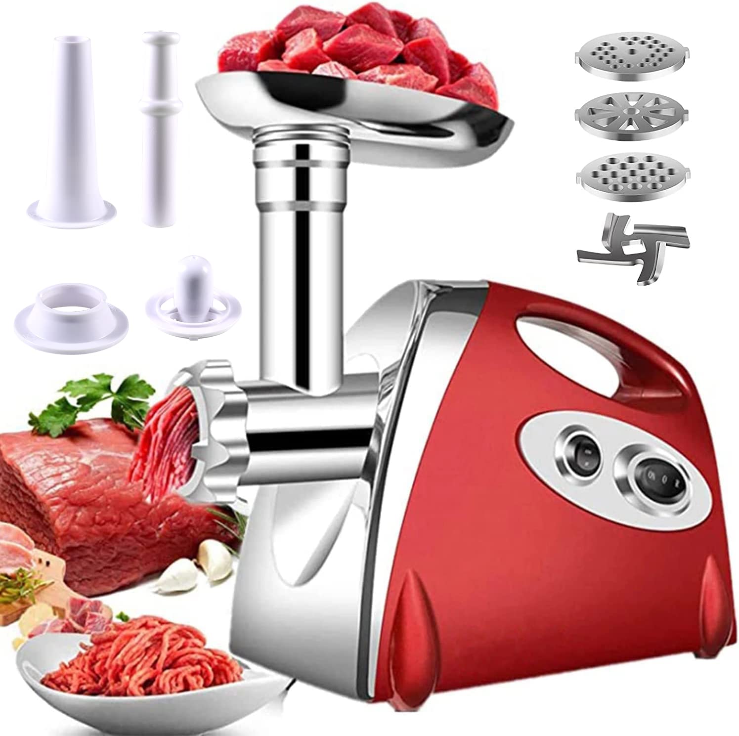 Electric Meat Grinder, BenRich Meat Mincer Sausage Maker with 3