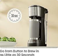 Vista 2 de CHEFMAN Cafetera de una sola porción, cafetera K Cup: compatible con cápsulas K-Cup y café molido, cafetera de goteo de 6 a 12 onzas, depósito