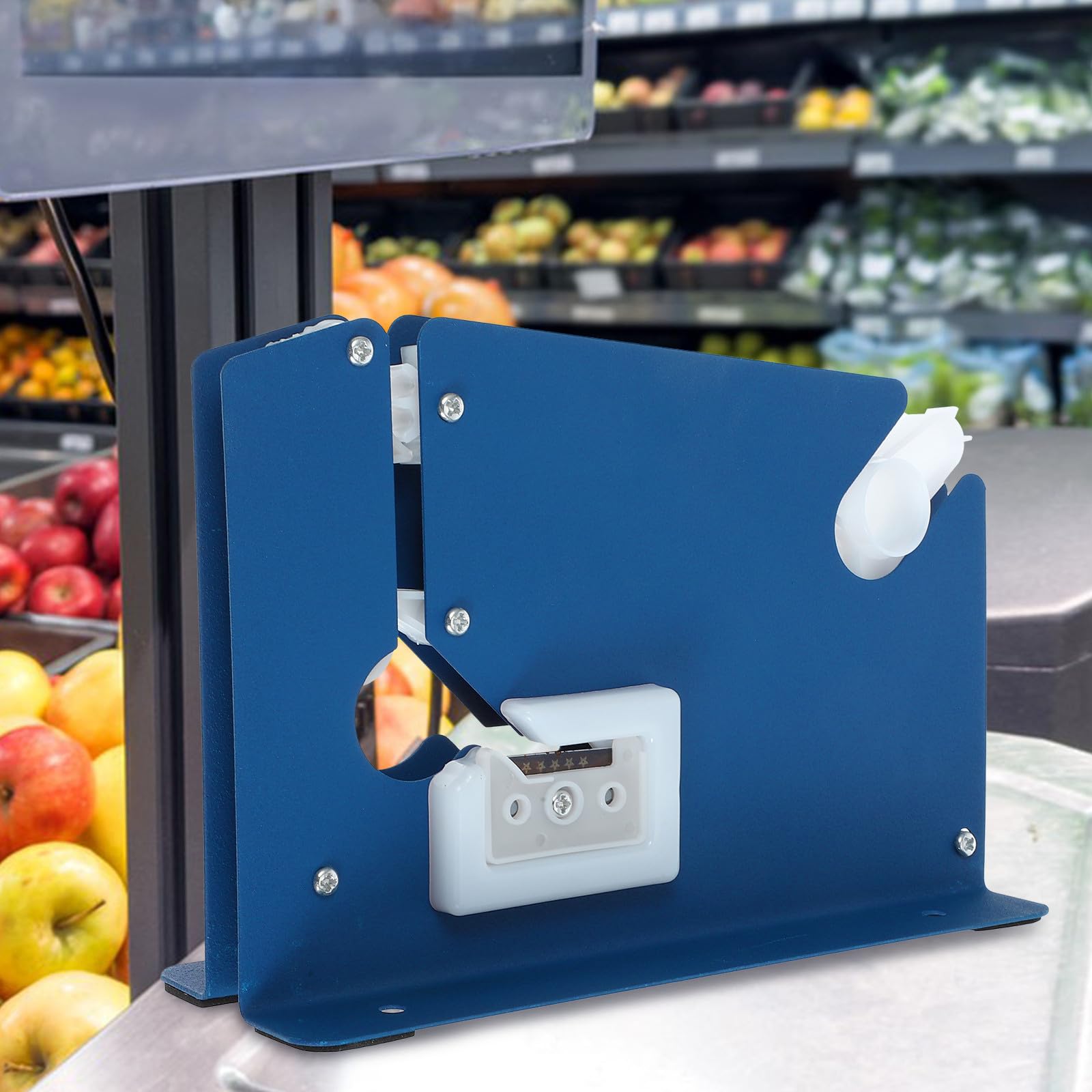Machine à Sceller et Base Antidérapante Manuelle en Fer Bleu les Paquet Coupe Excédent pour Emballage de Produits de Boulangerie Marché Fermier