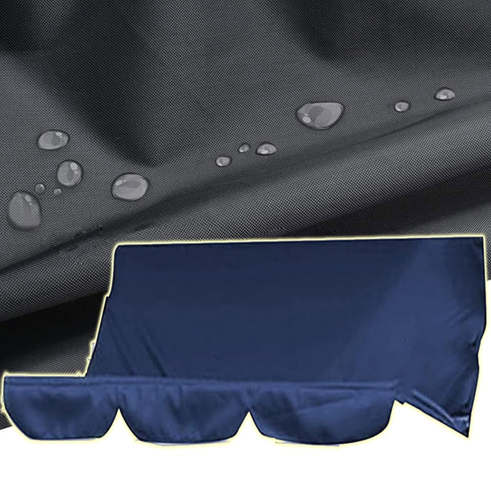 ZYXQQJ 2/3 Seater Patio Swing Cover Outdoor Swings Seat Cover 210D Oxford Cloth Hammock Chair Bench Replacement Cover 51x18in 59x20in(Blue,150x50x10cm/59x20x4in)