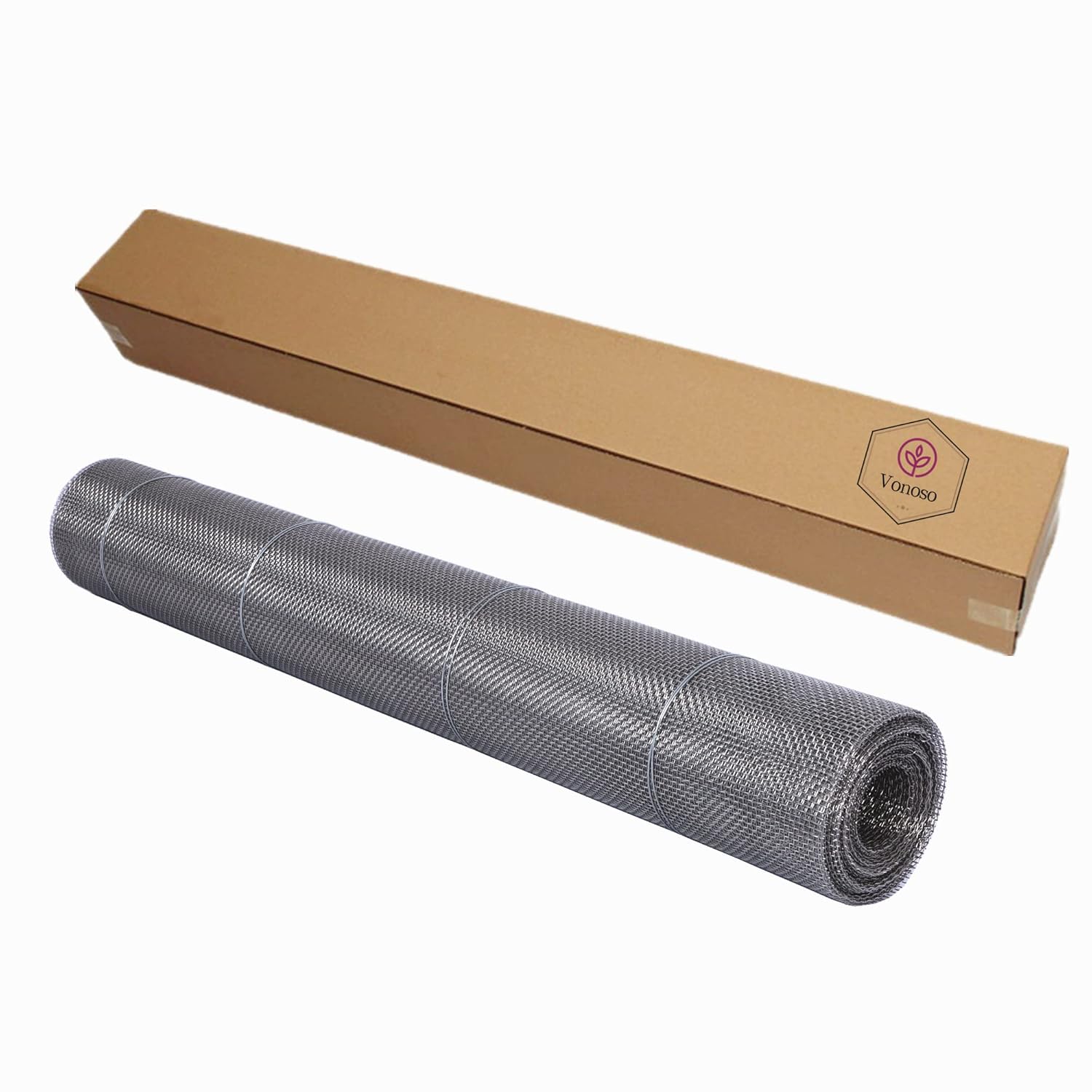 Stainless Steel 304 Wire Mesh 23.6 Inchx10 Foot - 10 mesh 0.45mm Diameter Hardware Cloth