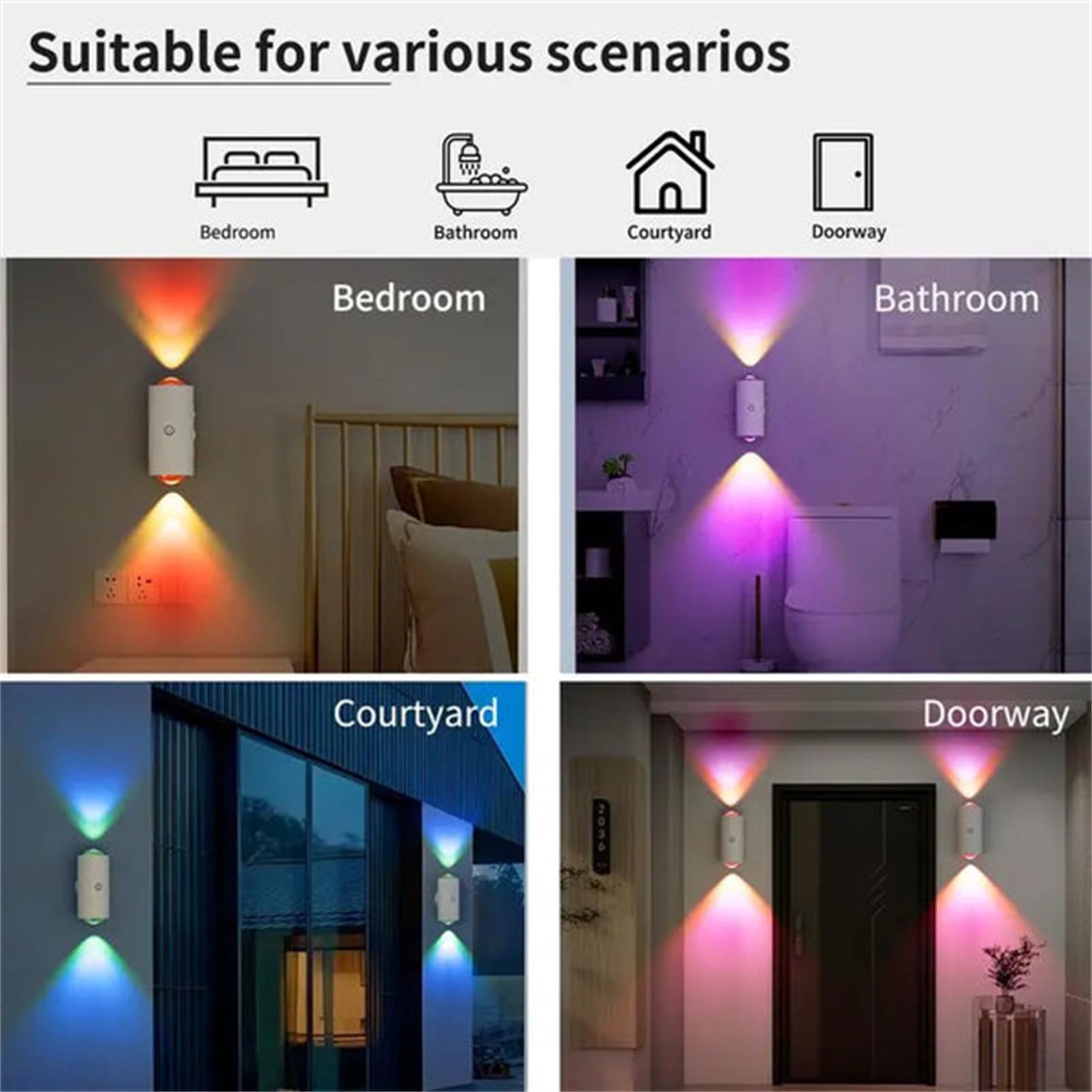 Luce con sensore di movimento magnetico, è possibile spostarsi ovunque, luce con sensore di movimento per interni, lampada da parete a LED con design ricaricabile USB e cuscinetto magnetico