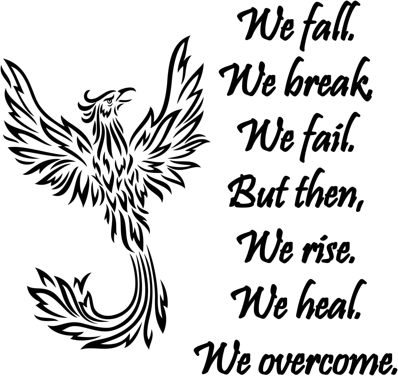 QUINNLYN & CO. Phoenix Om Lotus Flower Pendant Necklace, Handmade Gifts for Women with Inspirational Quote on Greeting Card