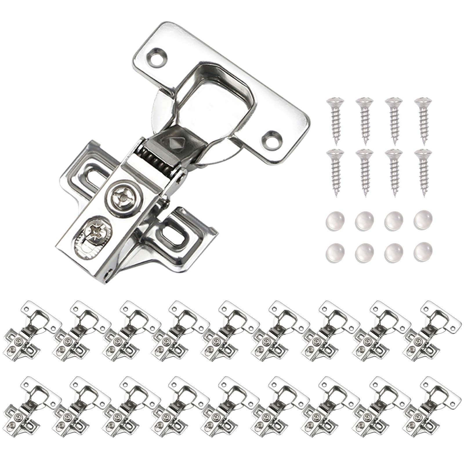 Buy 20 Pack Soft Close Door Hinges, 1/2" Partial Overlay
