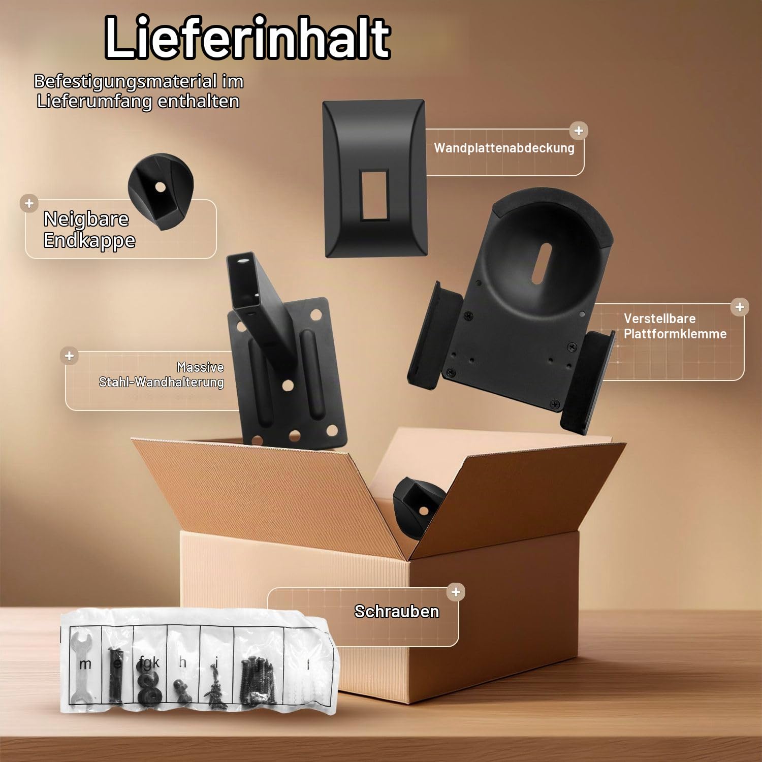 TNP 2X Universal Lautsprecher Wandhalterung, Universelle Lautsprecherhalterung Neigbar Schwenkbar Drehbar Halter Wandmontage Regal Box Wall Mount Boxen Wandhalterung Regalboxen, bis 30kg, Schwarz