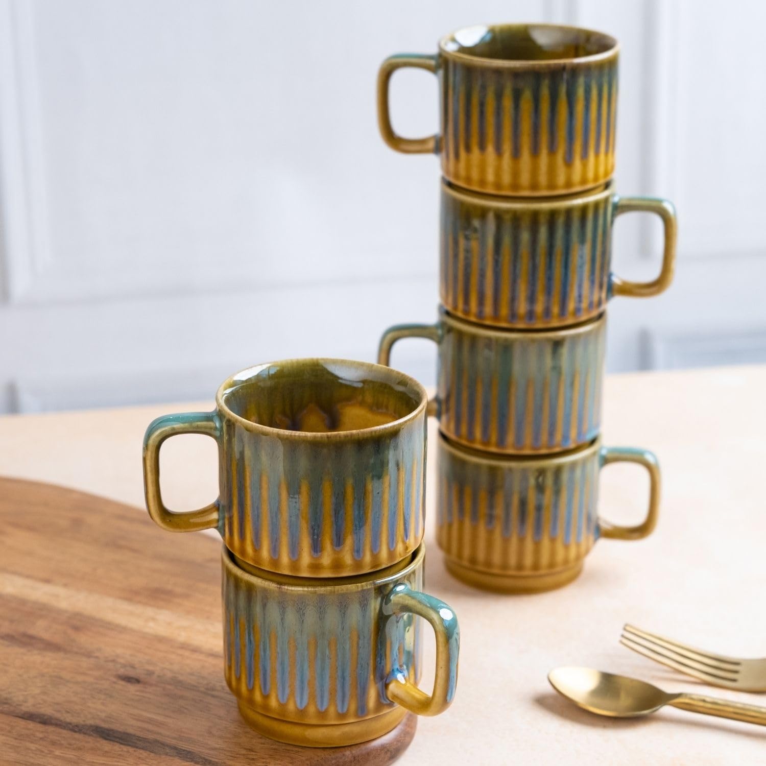 VarEesha Tranquil Mint Tea Cups - Set of 6 -2 VarEesha Tranquil Mint Tea Cups - Set of 6 -2