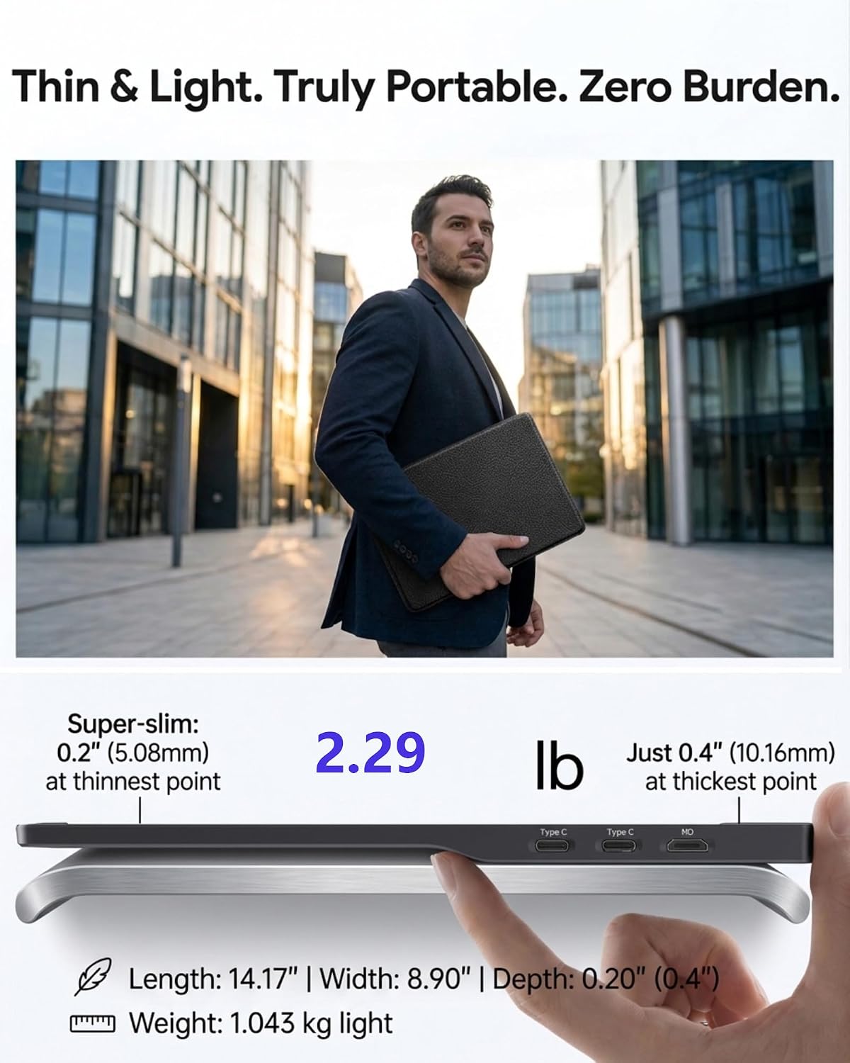 KOOFORWAY 15.6 Inch Portable Monitor Touchscreen 1080P FHD, USB-C&Mini HDMI, Ultra-Slim IPS Display Screen Extender with Kickstand & Dual Speakers, Travel Monitor for Laptop, PC, PS5, Mac, Phone 5 71+mOSolL7L. AC SL1500