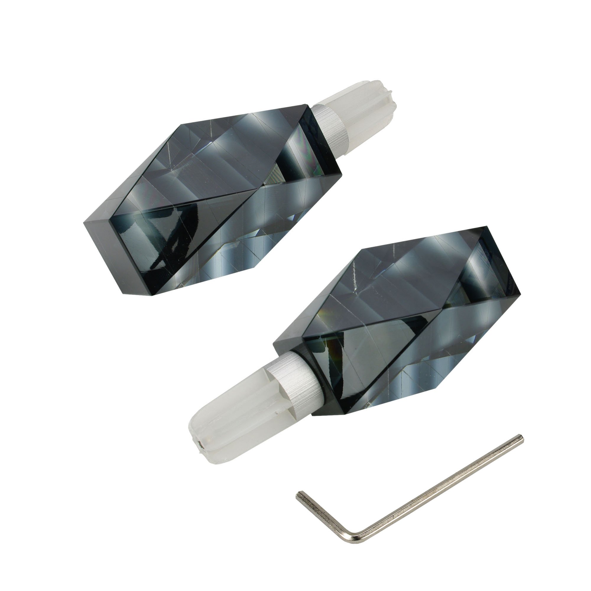 Endstück Gardinenstange 20 Mm Piano-Serie | 2 Stück Schwarz/Chrom | Liedeco