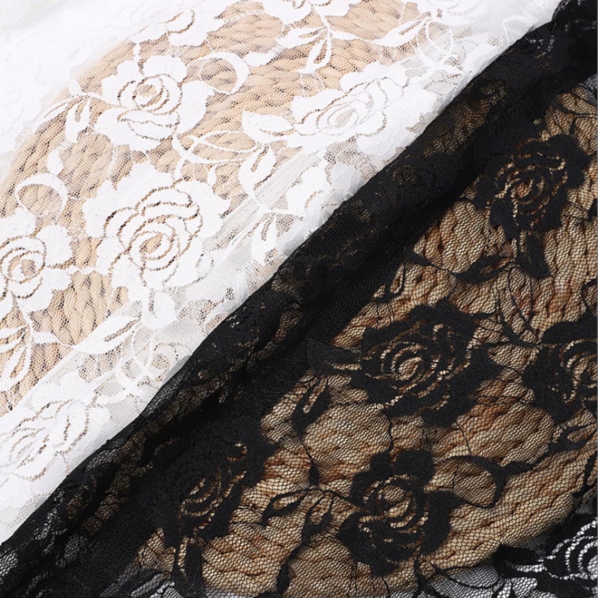 150 cm szerokości, materiał koronkowy w stylu vintage, róża, rozciągliwy, haftowany materiał kwiatowy, miękki kwiat, koronka, tiul, towar sprzedawany na metry, do szycia, odzieży, sukni