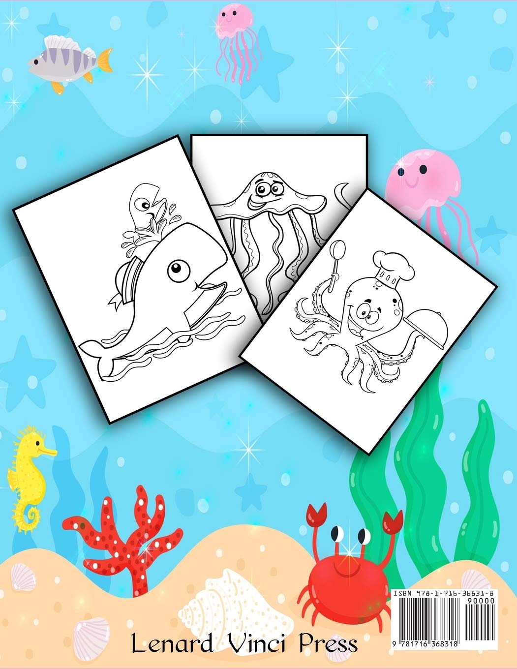 Mare Libro da Colorare: Incredibili Creature Marine e Vita Marina Subacquea, un Libro da Colorare per Bambini con Incredibili Animali Oceanici (Libro di Attività Oceaniche per Ragazzi e Ragazze)