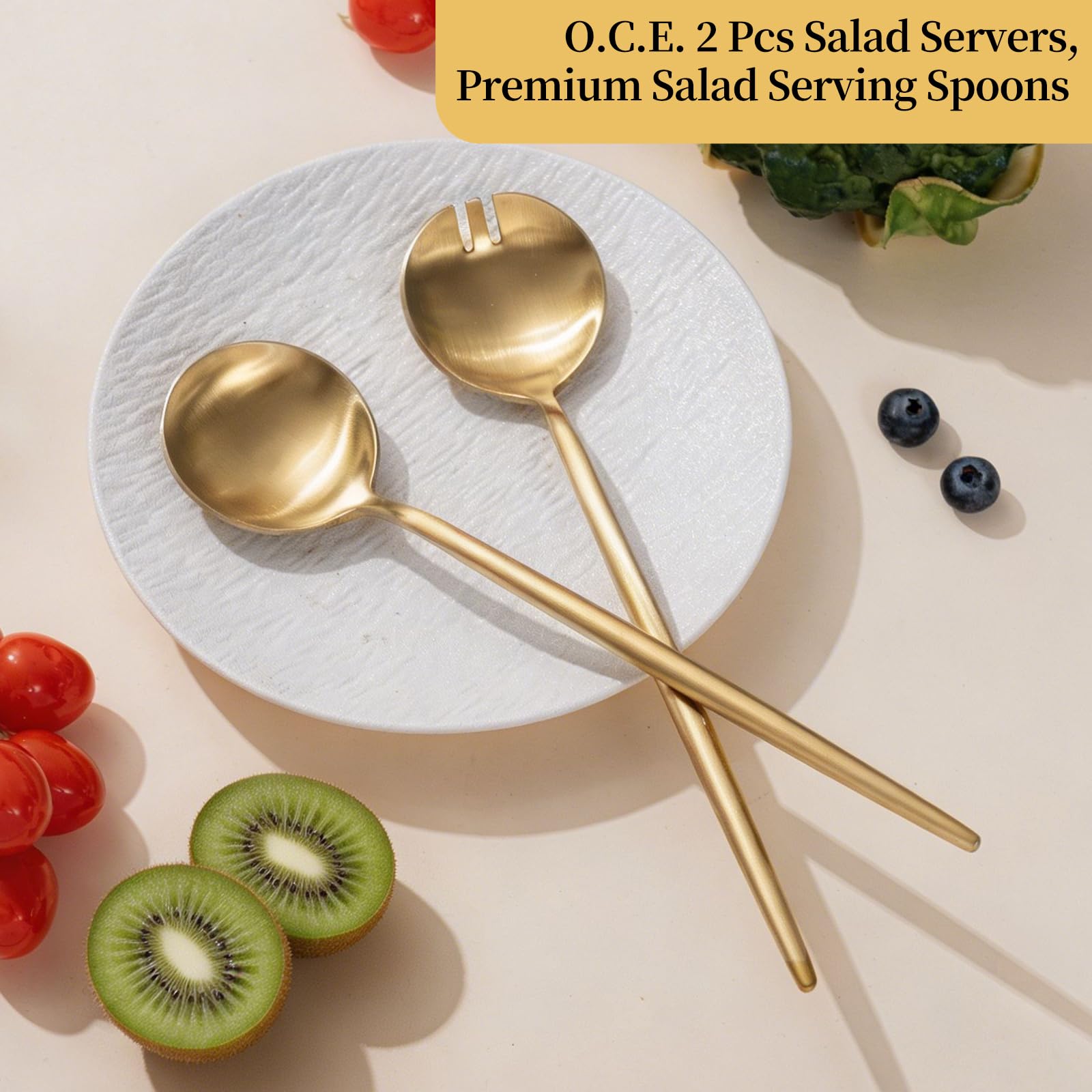 O.C.E. Premium Salad Servers - Stainless Steel Set -7 O.C.E. Premium Salad Servers - Stainless Steel Set -7