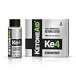 KetoneAid Ke4 Ketone Ester Concentrate | Not a Ketone Salt, No Sugar, No Caffeine | Exogenous D-BHB Ester | 12 Serving Per Bottle (3 Count)