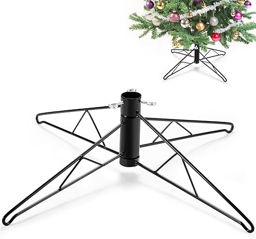Soporte plegable para árbol de Navidad, soporte plegable de repuesto para árbol de Navidad, base de soporte plegable verde oscuro para Navidad,