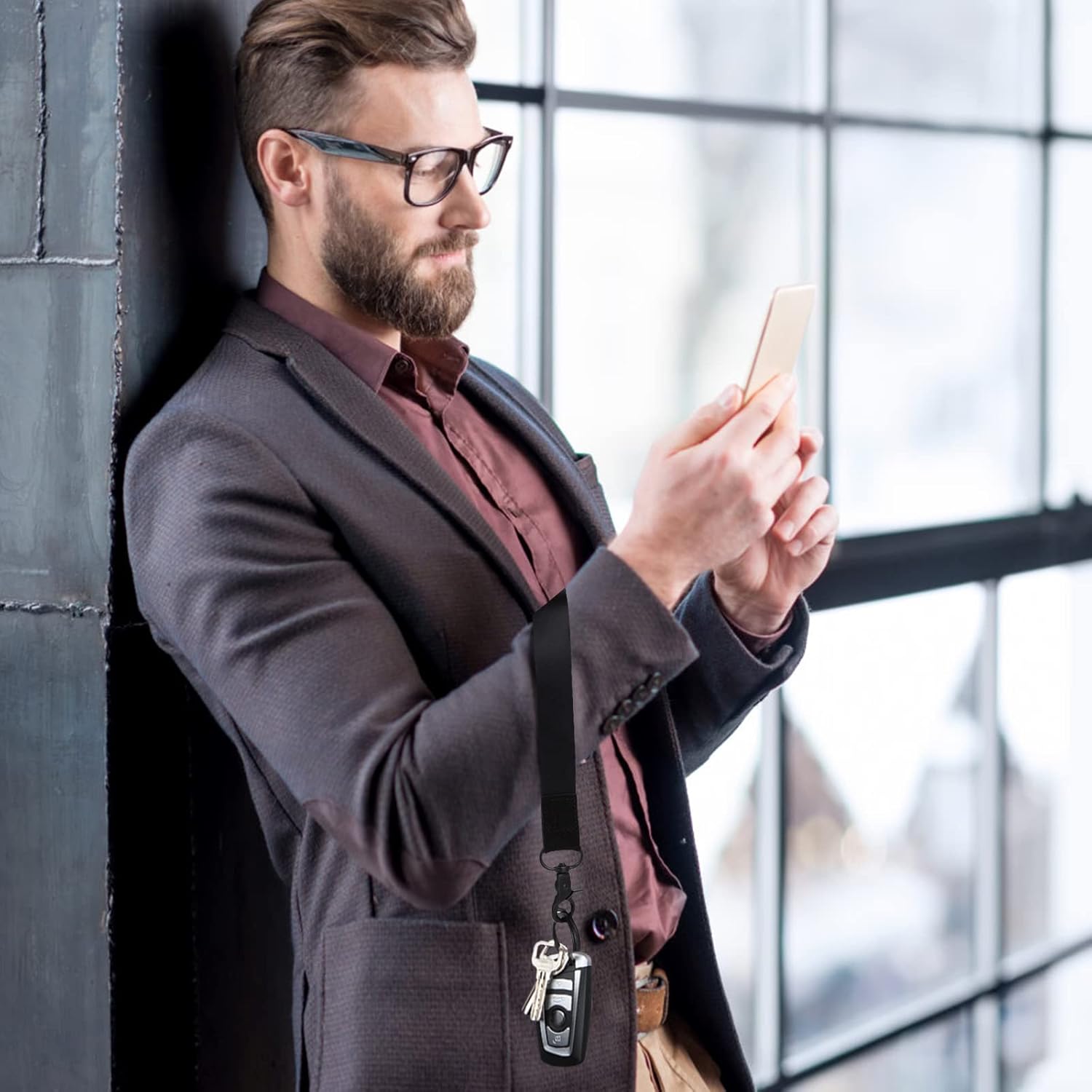 XCHIN Hand Wrist Lanyard Key Chain Holder, Wristlet Strap for Key for Women & Men, Short Keychain Lanyard for Car Key - Image 6