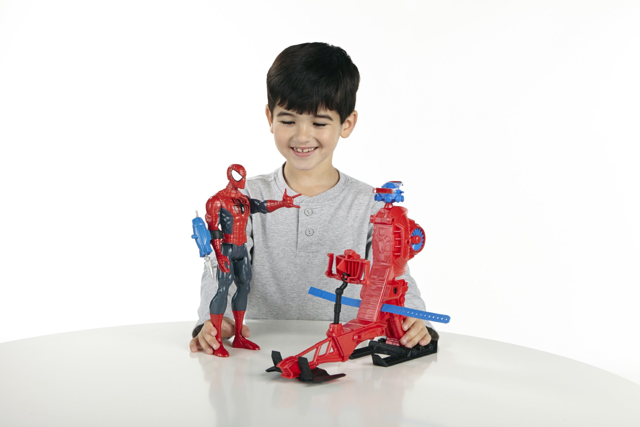 Hasbro - Spiderman Elicottero con Personaggio 30 Cm