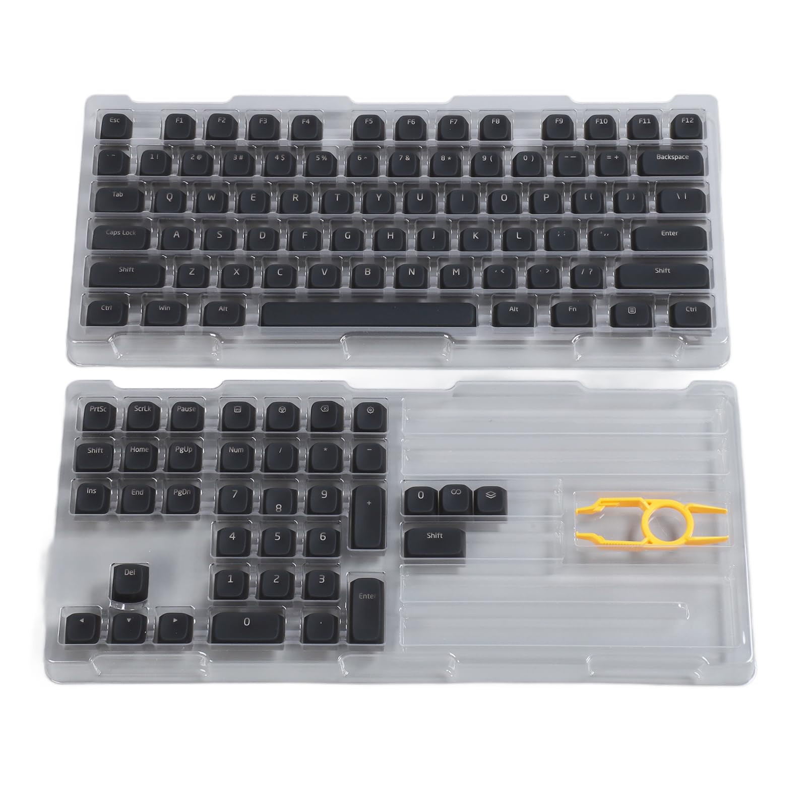 Aramox 113 Touches PBT Keycaps, Hauteur Originale Muet (Black)