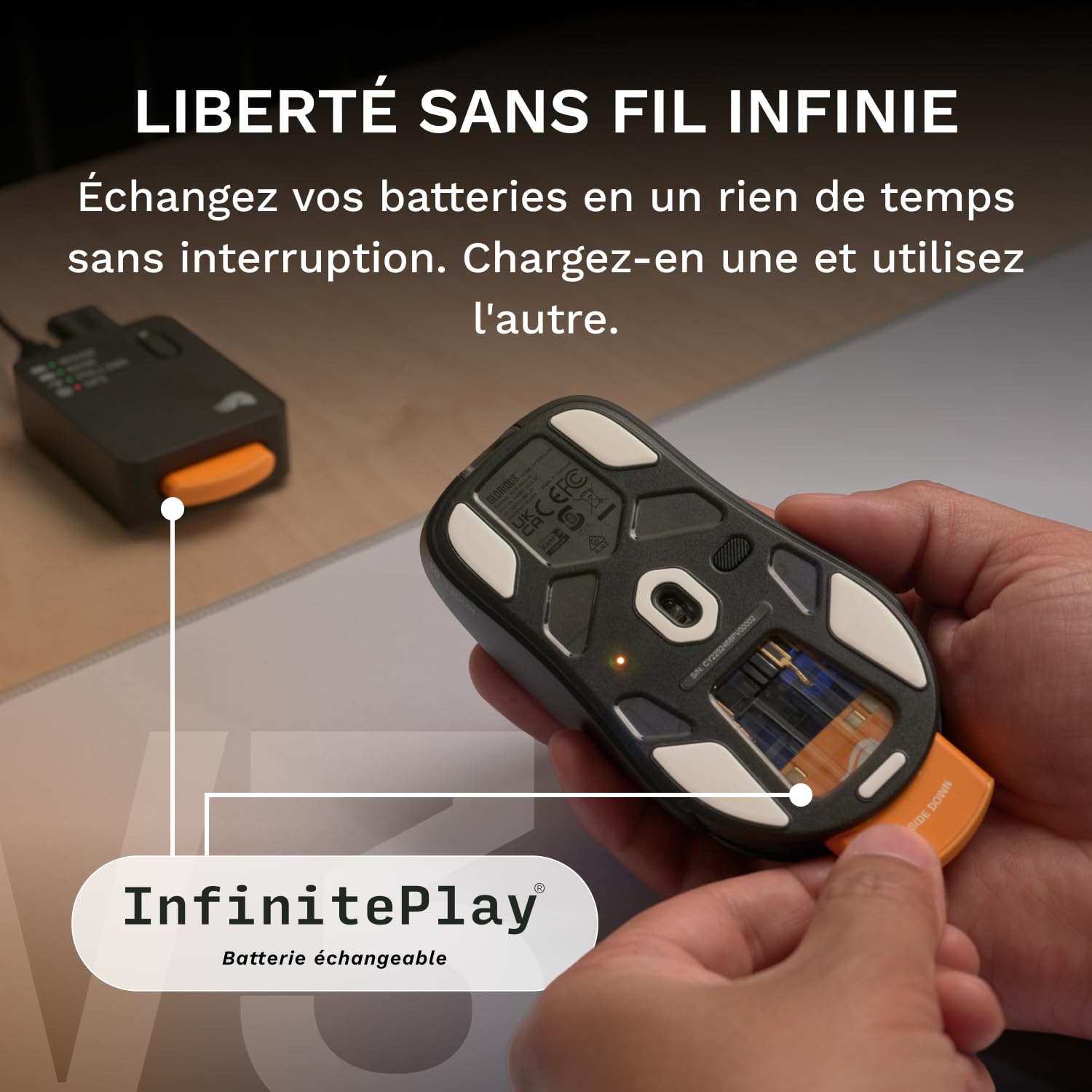 GLORIOUS Model O 3 Souris Gaming sans Fil (Noir)