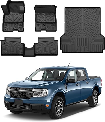 Vista 22 de Powerty Alfombras resistentes para BMW X3 2018 a 2024 y BMW X4 2019 a 2024, a medida para accesorios de X3 y X4, de elastómero termoplástico 3D