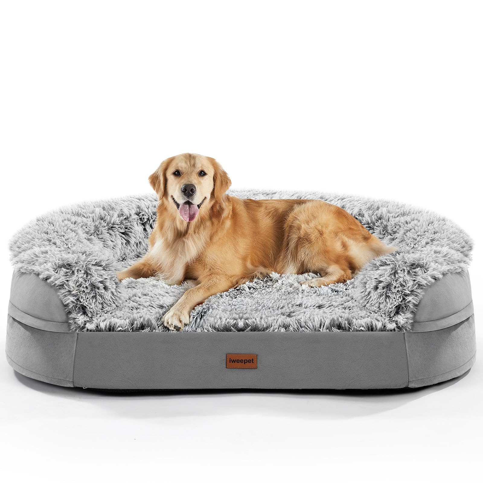 3.7 inch Thickened Orthopedic Dog Beds for Extra Large Dogs, Supportive Dog Sofa Bed with 28D Egg-Crate Foam, Removable Washable Cover, Waterproof