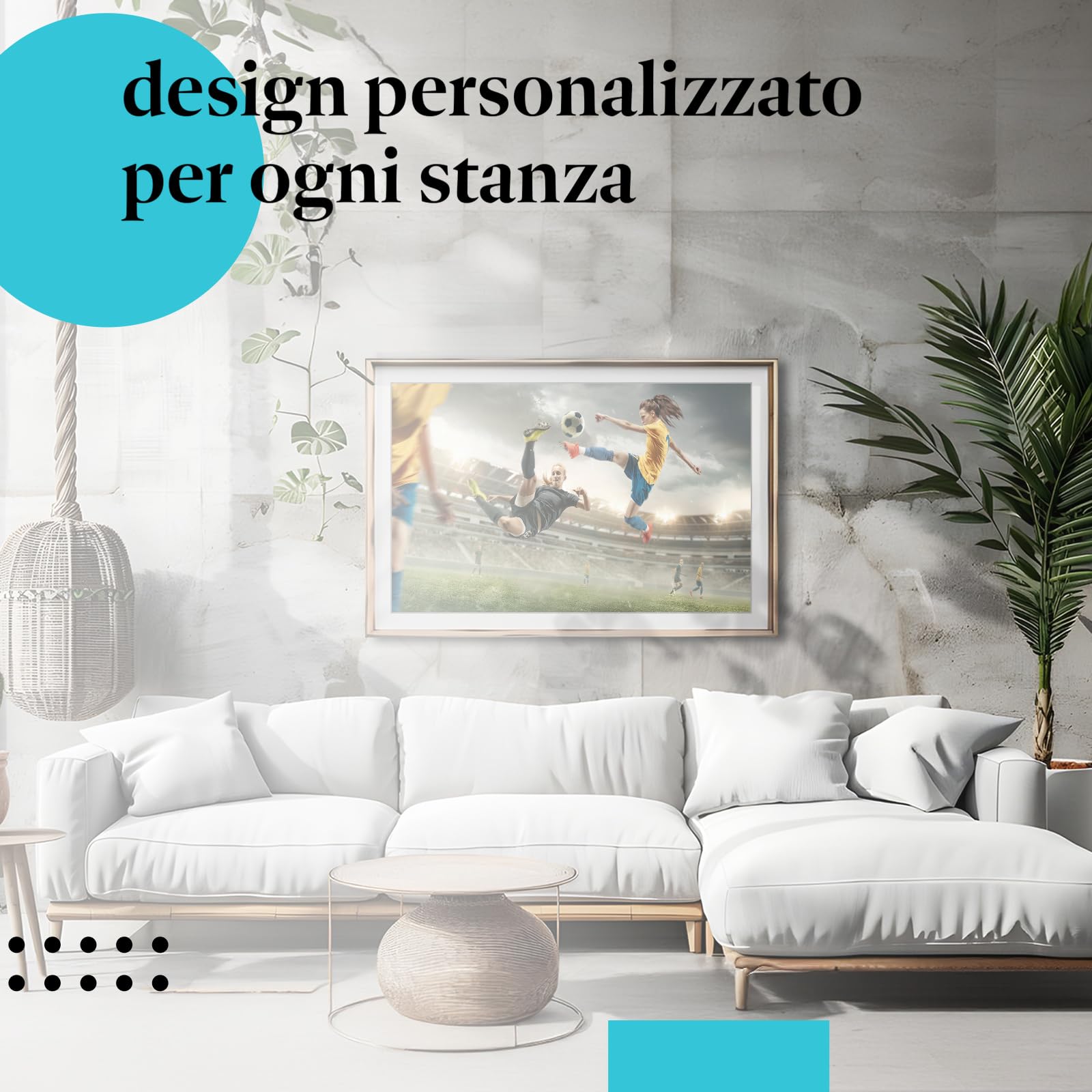Postereck - 3527 - Calcio, donna palla stadio sport gioco squadra - Decorazione da Parete, Stampa Fotografica, Ideen Regalo, Stampa d'Arte - Tela - 100,0 cm x 75,0 cm