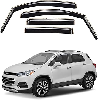Window Deflectors Smoke Tinted In-Channel Side Window Vent Visor Deflectors Rain Guards Compatible with Buick Encore 2013-2022/Chevrolet (Chevy) Trax 2014-2022 - 4pcs. GW0187