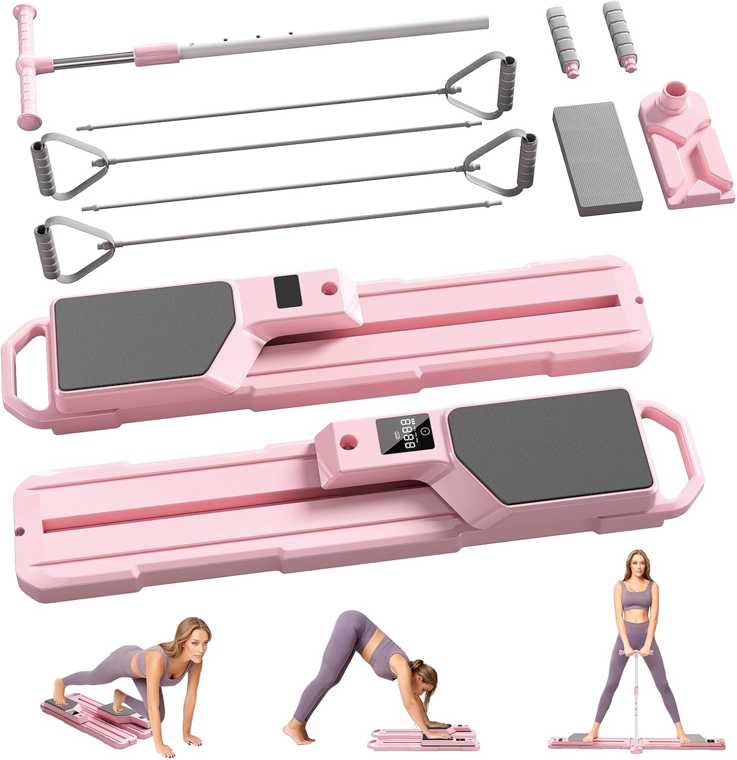 Foldable Ski Machine Exercise Equipment, Leg Exercise Machine, Multifunctional Pilates Board, Pilates Reformer Machine