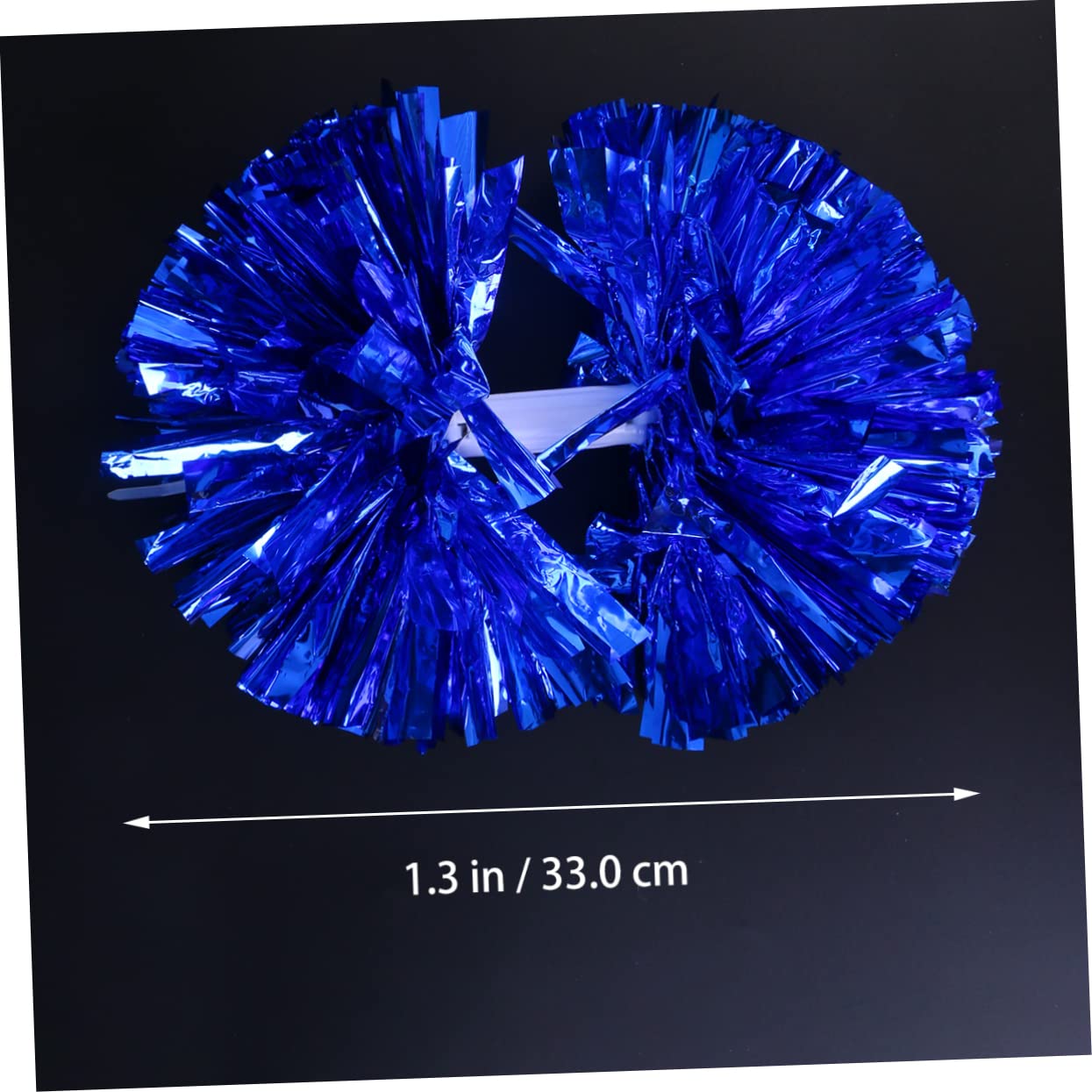 VICASKY Small Blue Cheerleader Pompoms for Dance Party and Sports Events Reusable Cheer Poms for Football and Basketball Matches for Youth Cheer Squads