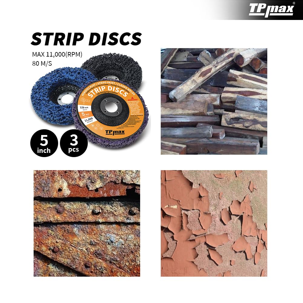 TPmax Angle Grinder Stripping Discs - Rust & Paint Remover -3 TPmax Angle Grinder Stripping Discs - Rust & Paint Remover -3