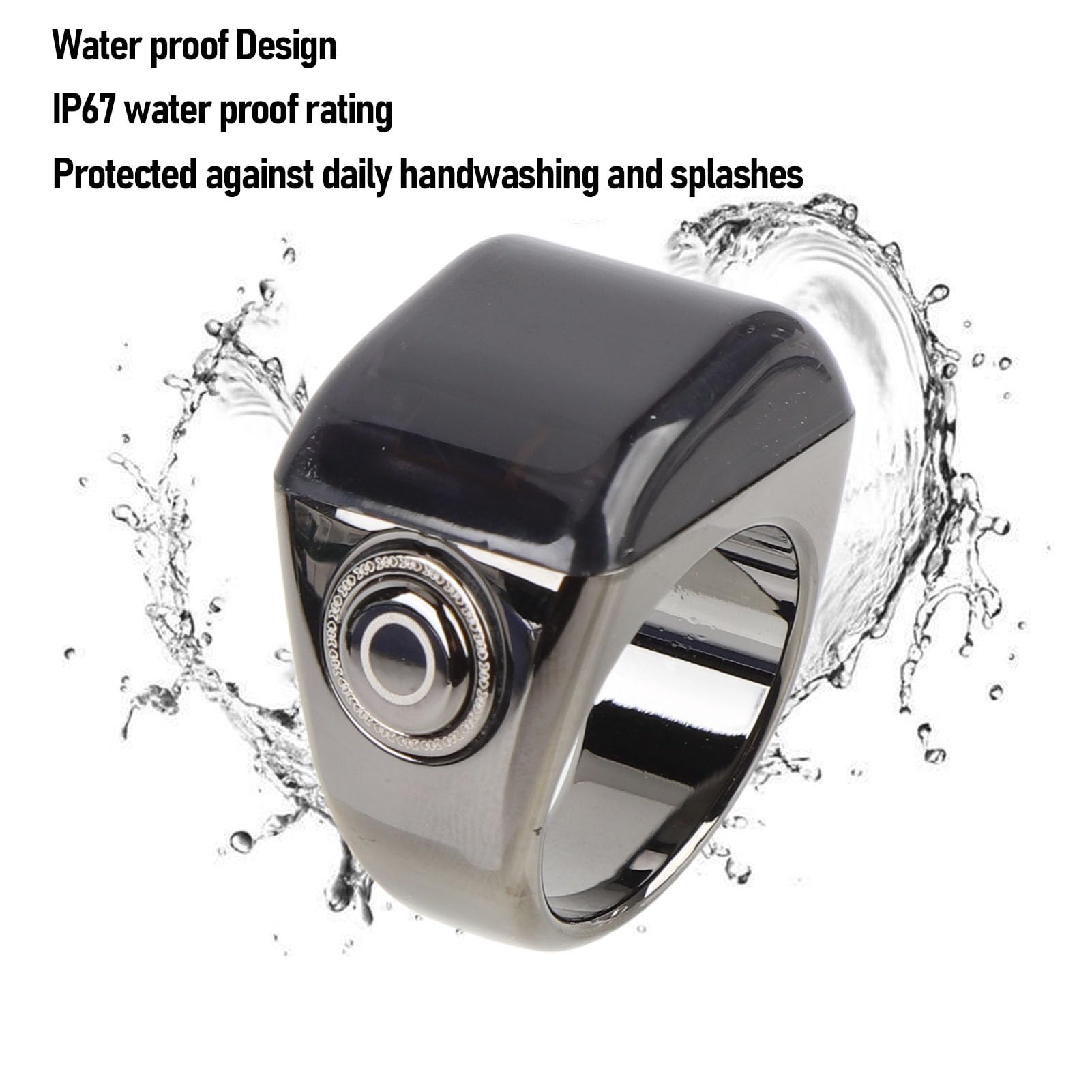 Smart Finger Counter, 9999 Counts 15 Days Endurance Smartphone APP Reminder IP67 Water proof Zinc Alloy Material Men Women All Ages (20mm)