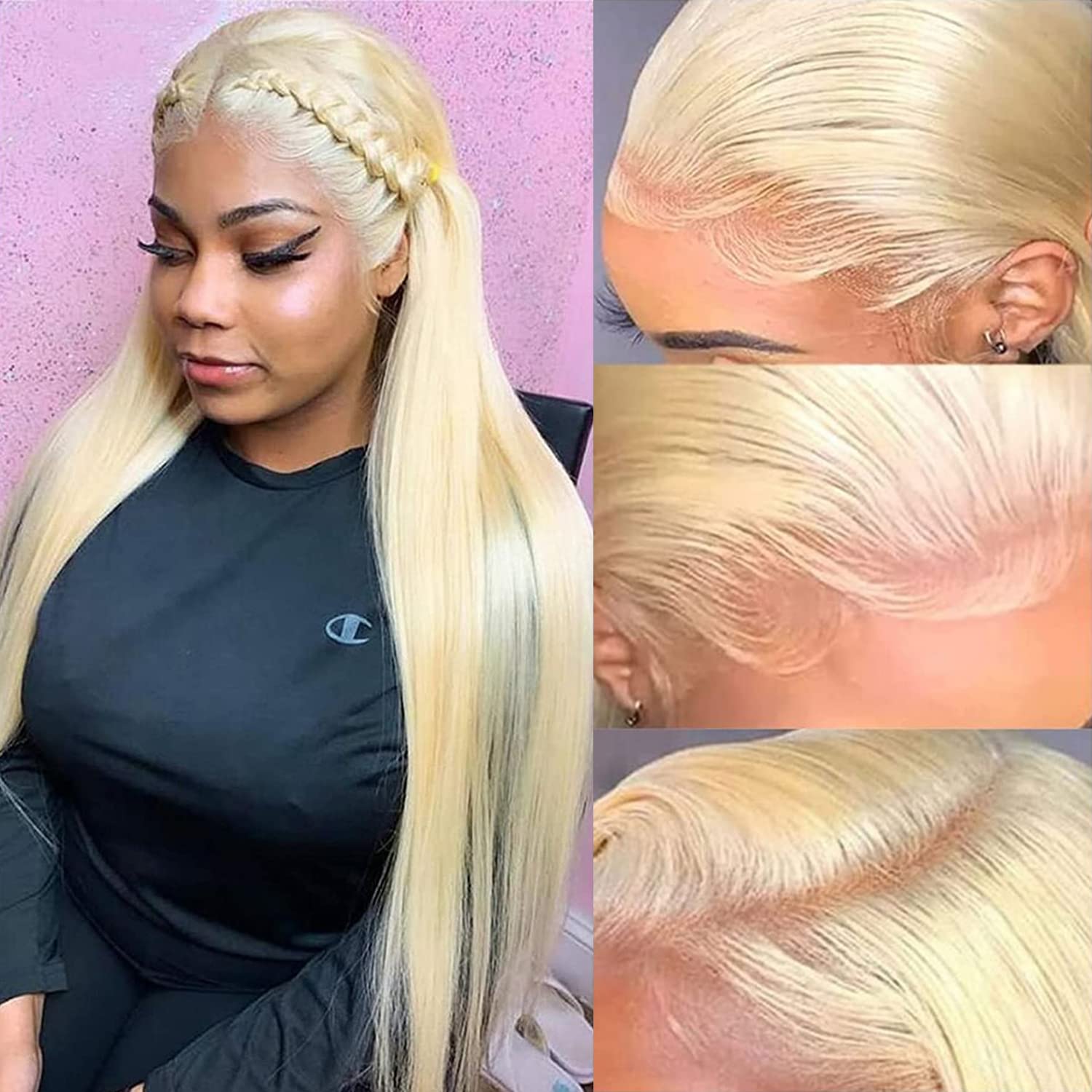 Alididi Blonde Wig Human Hair 613 Lace Front Wigs 13x4 150% Density Pre Plucked Straight Lace Frontal Wigs With Baby Hair (28Inch)
