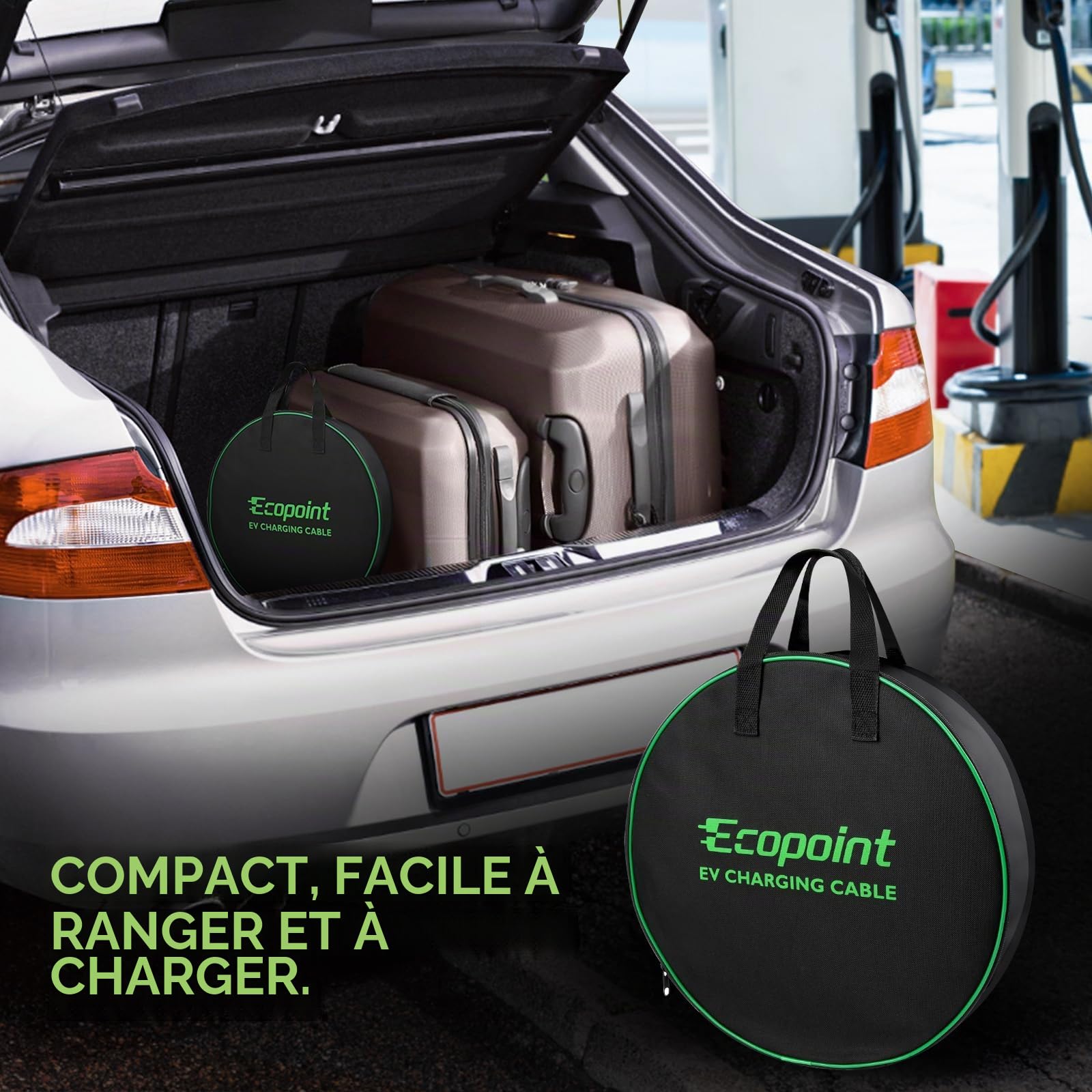 22-5-STR pour véhicules électriques, 22 KW, câble de Charge Portable à 3 Phases 32 A, Type 2 à Type 2 Mennekes Mode 3 Câble de Charge pour EV et PHEV (câble Droit de 5 m)