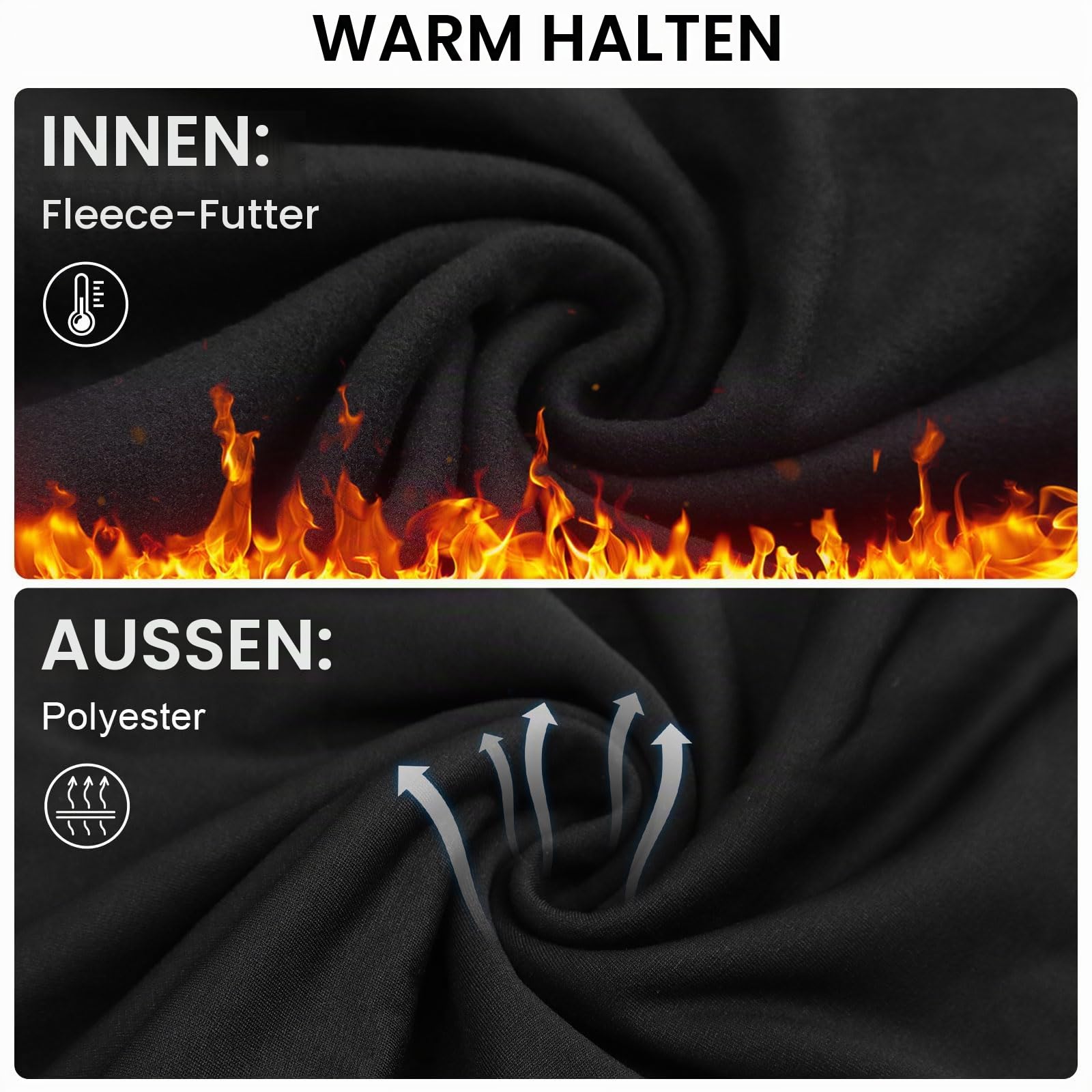 Thermounterwäsche-Set für Kinder, mit Filz gefüttert, Winter, warm, für Mädchen und Jungen, Unterziehshirt und Leggings, Thermounterwäsche-Set für Kinder, zum Skifahren, Radfahren und