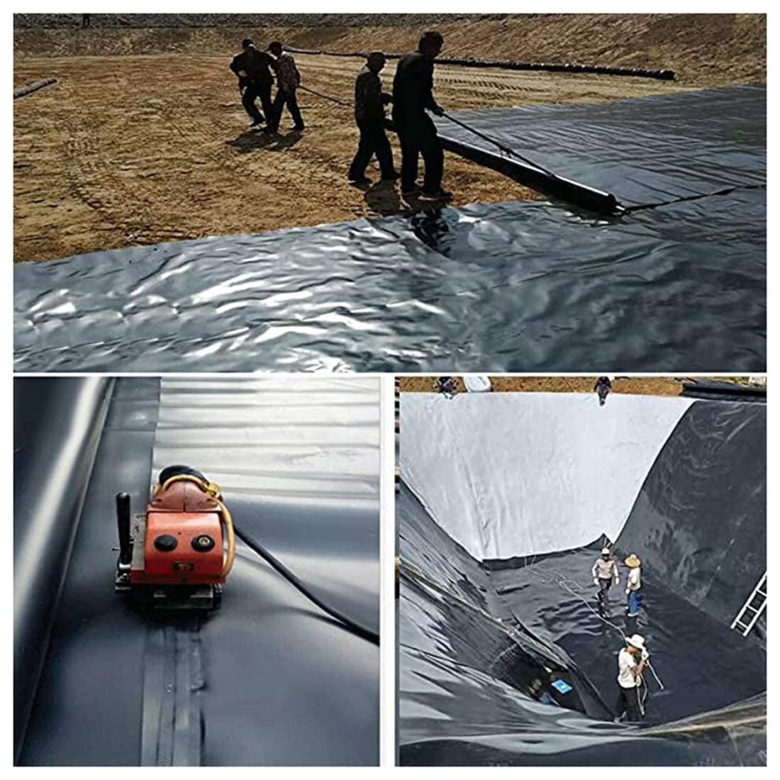 Generisch Hochleistungsfähige, Flexible Teichfolie 6x23ft, Faltbare, wasserdichte Teichbodenfolie für Außenpools, Gartenwasserfälle, Stauseen und Flussufer (Farbe: 12S)