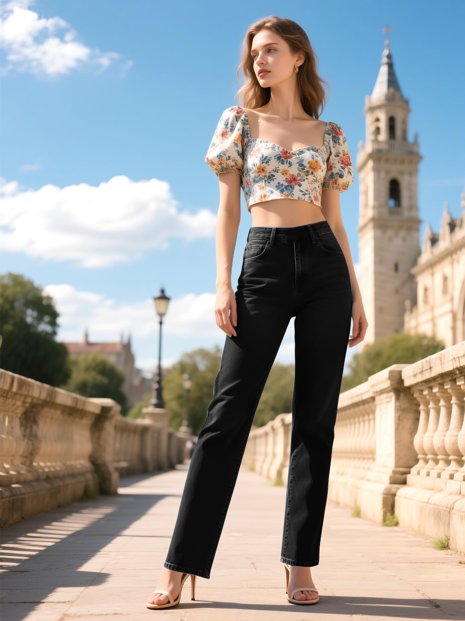 LaiEr Jeans de Yoga à Haute élasticité pour Femmes,Pull on Pantalons de Fitness avec Poches Pantalons à Coupe Bootcut Micro Doux et Confortables,Adaptés aux Sports et de Yoga de Fitness.