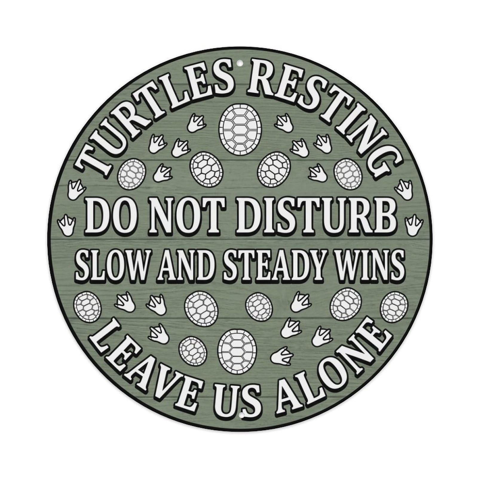 Slow Turtles Resting Animal Warning Shell Scatter Metal Tin Sign