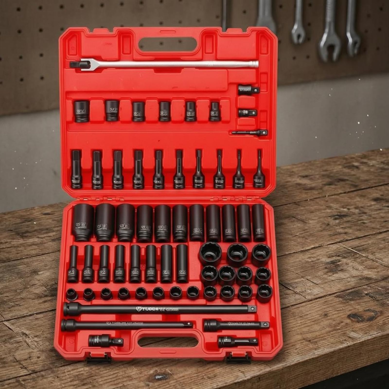 63 Pieces Kit Bussole 63 Pezzi Giunto Universale Set Bussole 1/2 Pollice Adattatori Attrezzi, Set Di Bussole Esagonali Da 63 Pezzi Per Avvitatore Ad Impatto