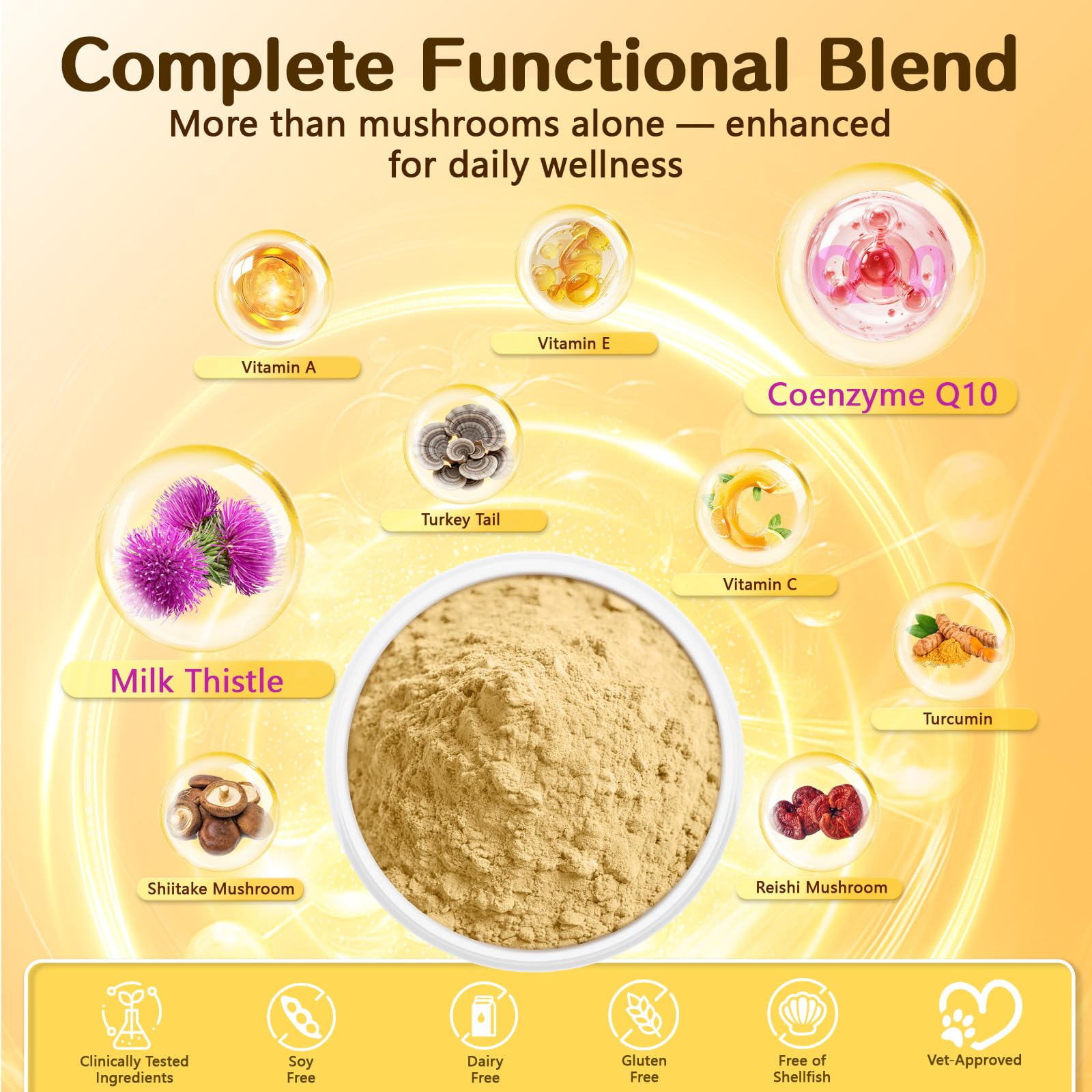 VUN Turkey Tail Mushroom for Dogs, Mushroom Powder for Dogs & Cats — Amazon image 7