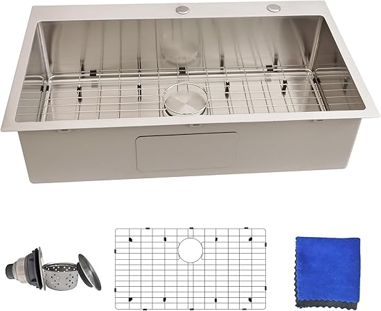 Delironexu 33x19 Drop In Kitchen Sink Delironexu 33x19 Drop In Kitchen Sink