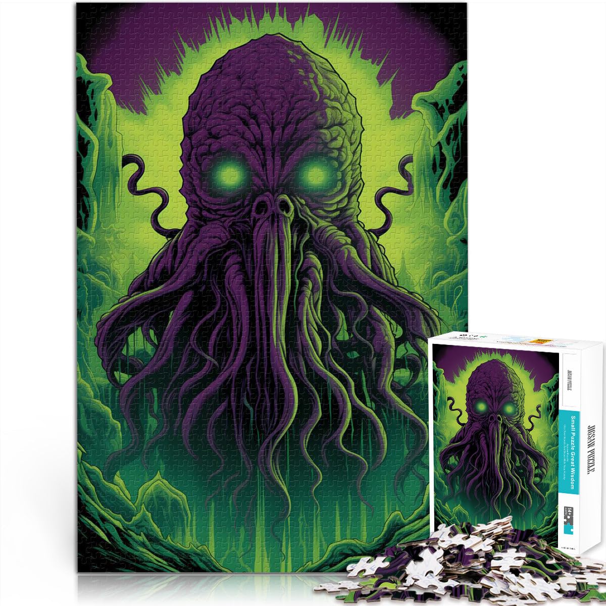 Jigsaw Puzzle for teenagers 1000 Pieces Cthulhu Illustration Familienspaß Angebot als Geschenk für die ganze Familie75x50cm — image 1