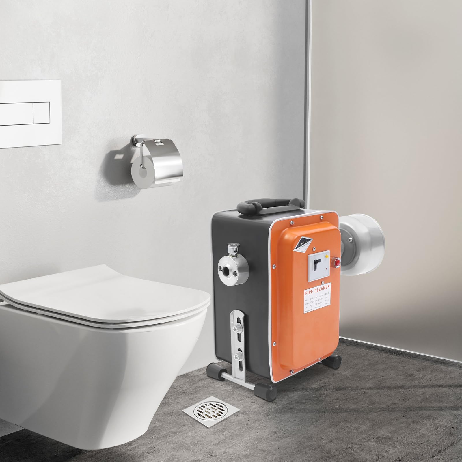 Limpiador de alta presión, 750 W, limpiador de desagües, máquina de limpieza de tuberías, espiral de limpieza de tuberías de 20 m, montaje fácil, para tuberías de 20 – 150 mm, herramientas eléctricas