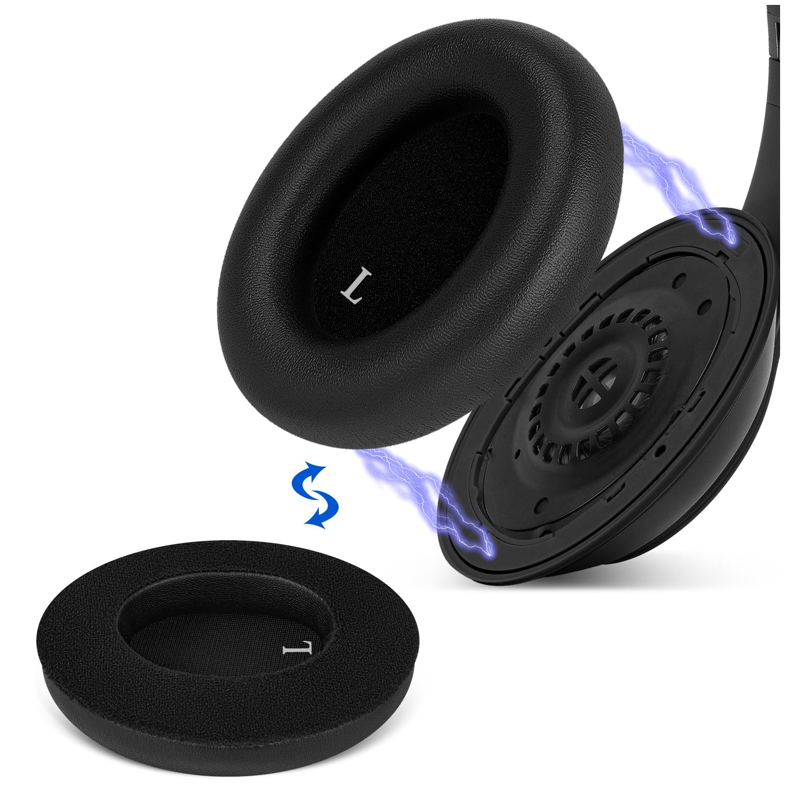 Geekria SNAP Ear Pads Replacement Kit for Beats Studio Pro Headphones Magnetic Easy Switch Ear Cushions