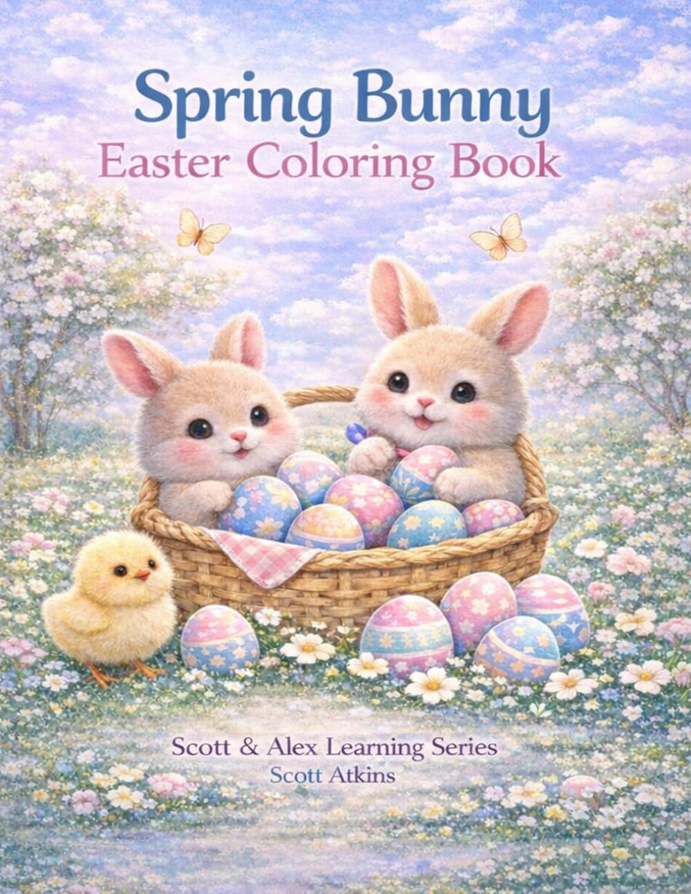 Spring Bunny Easter Coloring Book