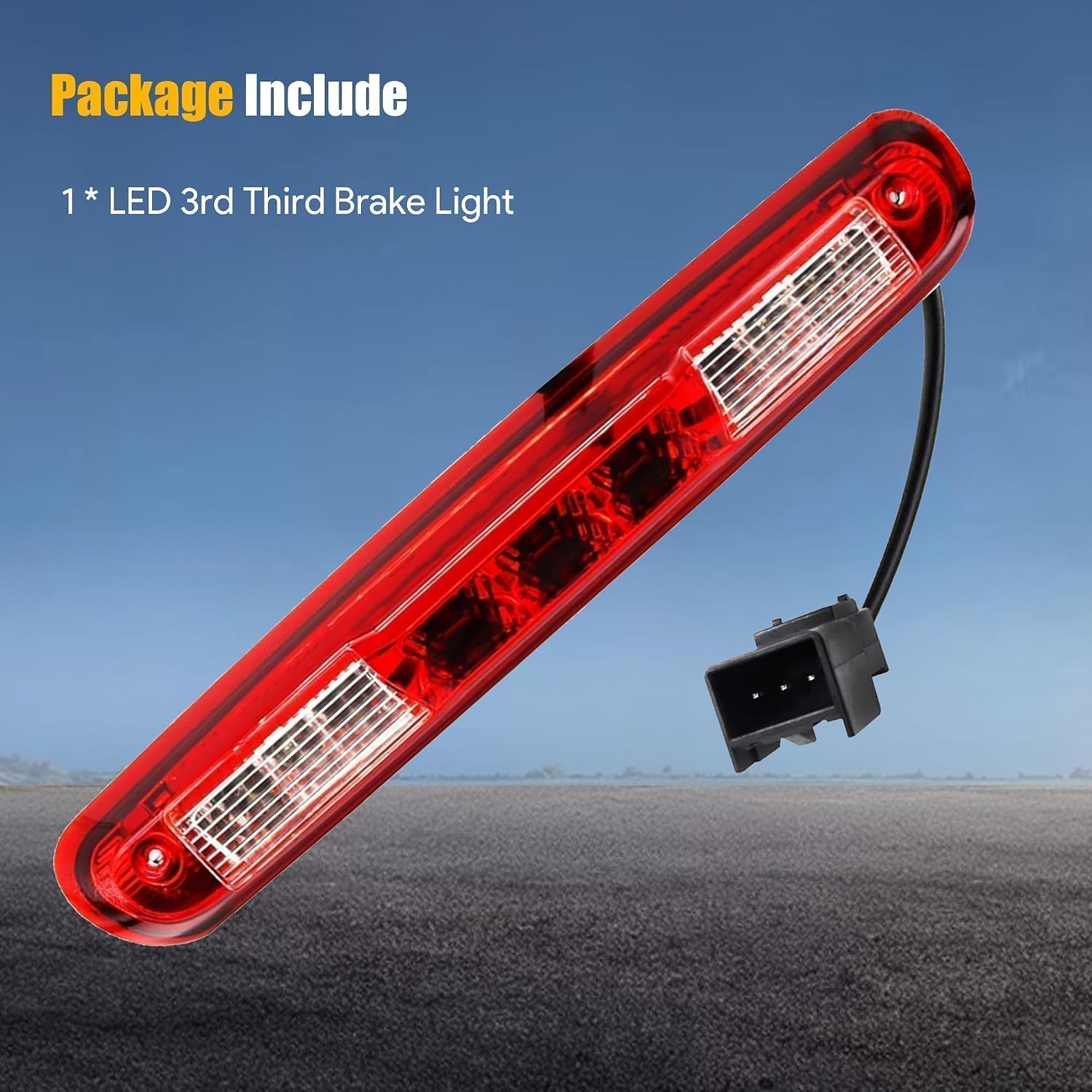 25890530 Red Rear Center High Mount Brake Light Fit for Chevy Silverado GMC Sierra 1500 for Chevy Silverado GMC Sierra 2500 HD 3500 HD # GM25890530 923-247 Led Housing 3rd Third Tail Stop Cargo Lamp