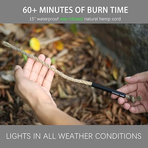 Miniatura 6 de CrocSee Survival Wick - Kit de manguitos de tubo de fuelle impermeable y aluminio para arranque de incendios