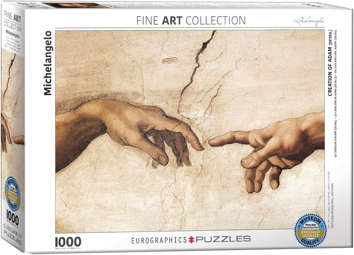 EuroGraphics Creation of Adam by Michaelangelo Puzzle (1000-Piece), 6000-2016