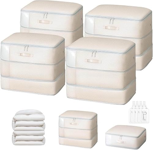DIMJ Comforter Storage Bag - 110L Large Capacity Ultra Space Saving Self Compres