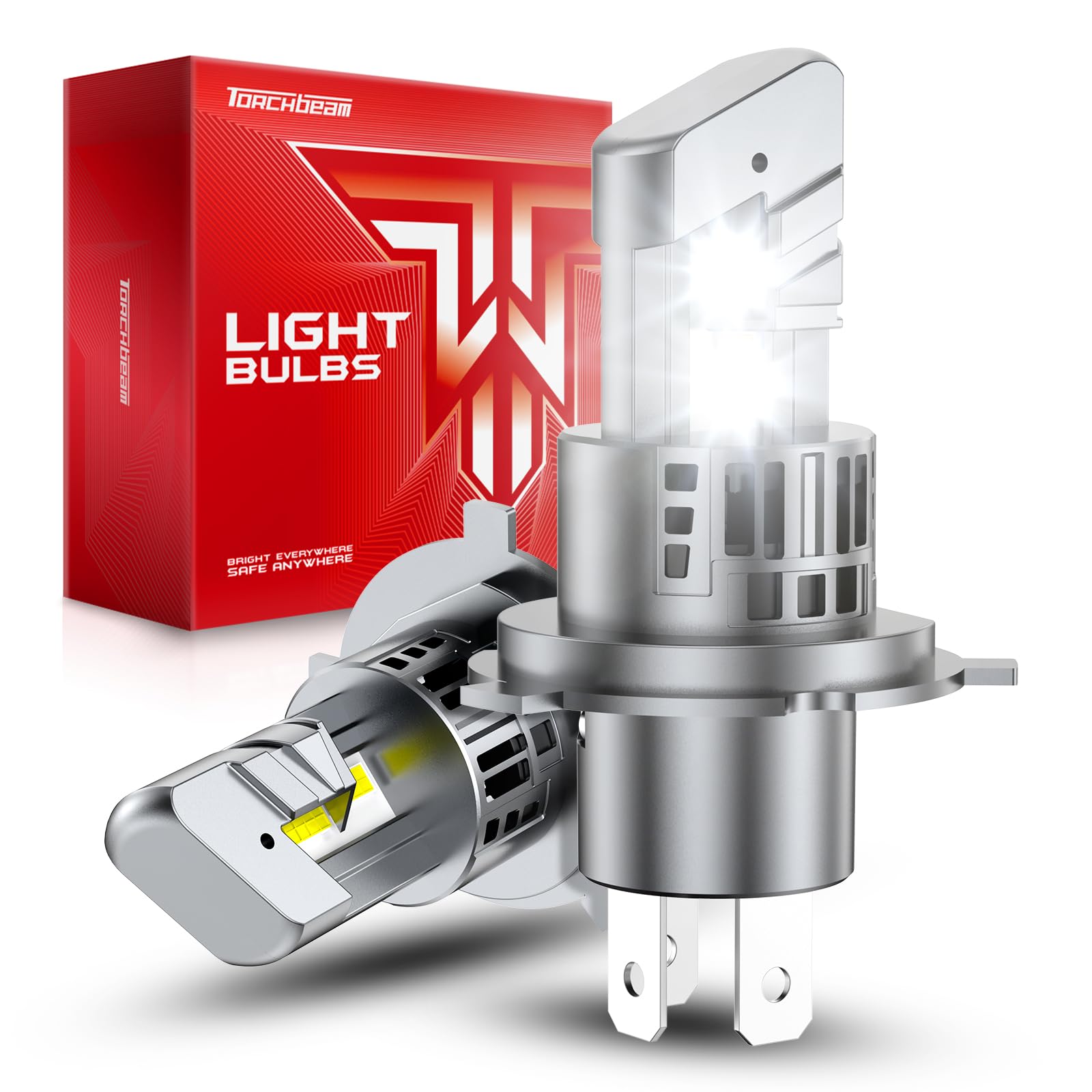 Torchbeam 9003/HB2/H4 LED Bulbs, 71000LM High Intensity, 2026 All-in-One LED Light Bulb 2 Count