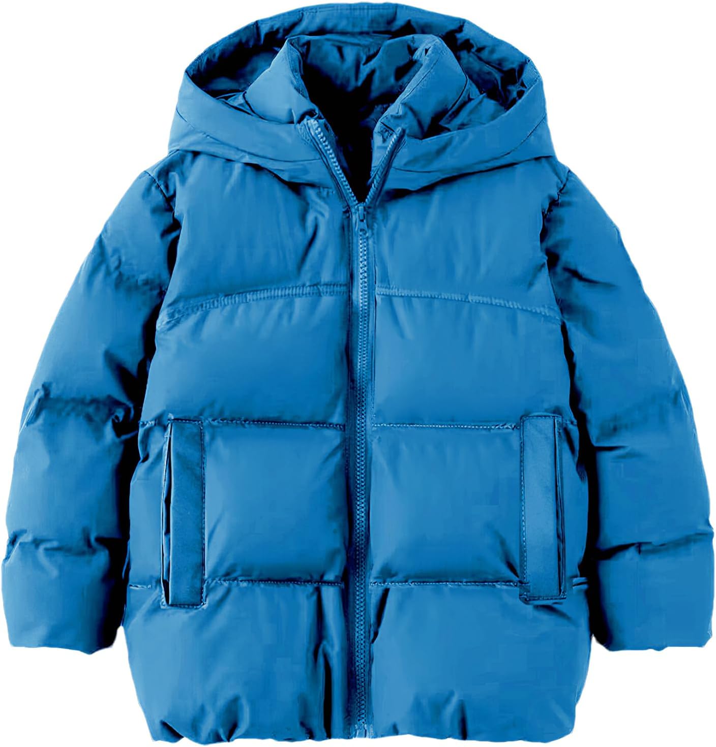 amropi Girls Winter Coat Hooded Jacket Boys Puffer Overcoat Kids Padded Warm Parka Outerwear