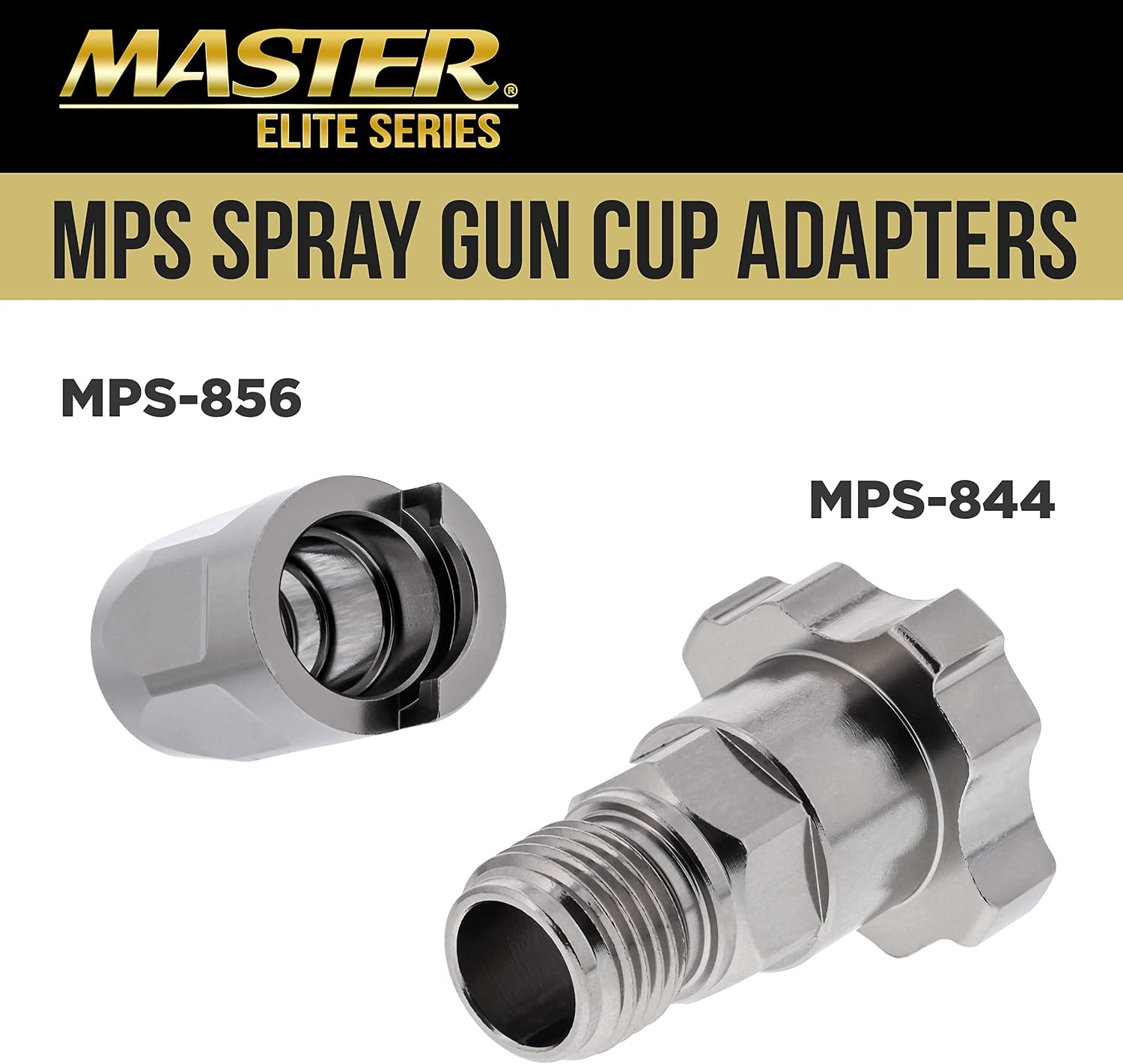 Master Elite Paint System MPS Spray Gun Cup Adapters 844 & 856 - Converts Sata RPS Spray Guns for Use with The Master Paint System MPS Disposable Cup Liners and Lid System