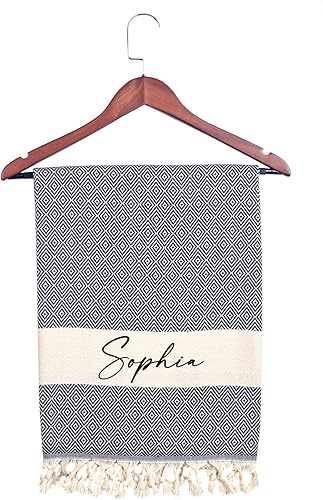 Miniatura 1 de Hello ACCESORIES Toalla de playa turca 100% algodón, 38 x 70 pulgadas, secado rápido, ligera y sin arena, peshtemal turco para baño, playa, spa y